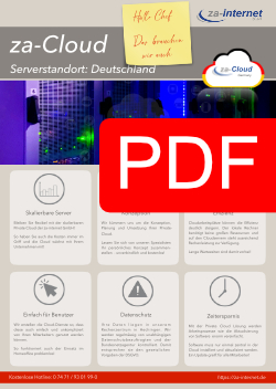za-cloud Infoflyer als PDF Download
